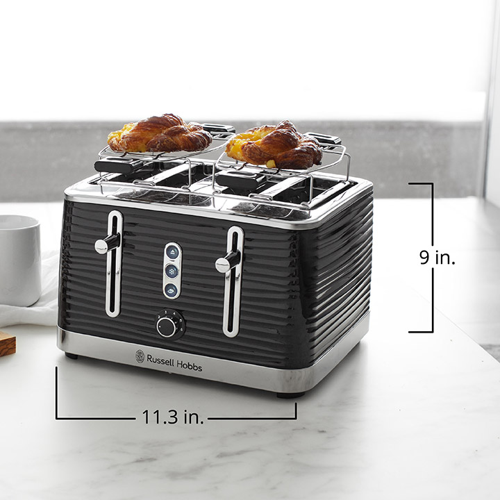 Coventry Black 4 Slice Toaster Russell Hobbs